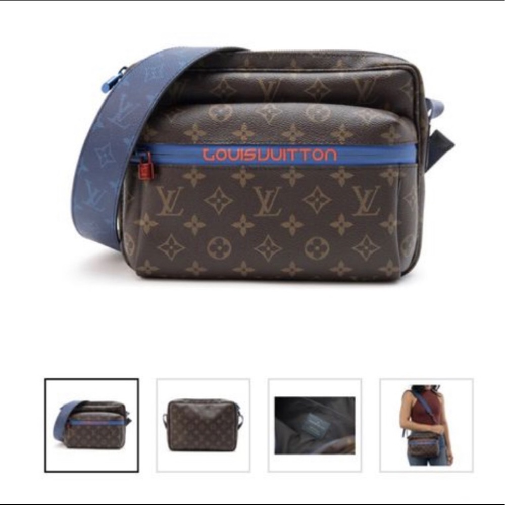 Louis Vuitton messenger bag blue brown